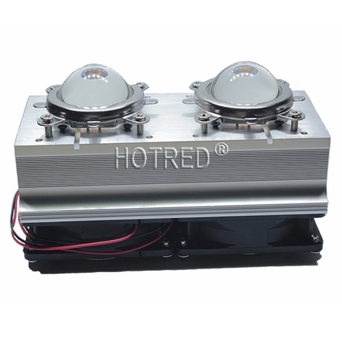 100W 200W High Power LED Heatsink cooling cooler with fans 44mm Lens +Reflector Bracket ► Photo 1/6