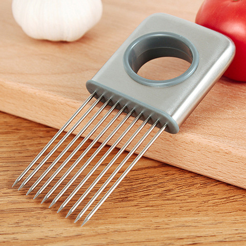Easy Onion Holder Slicer Vegetable tools Tomato Cutter Stainless Steel Kitchen Gadgets No More Stinky Hands ► Photo 1/3