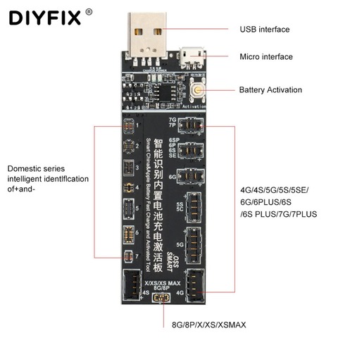 Phone Battery Fast Charging and Activation Board for iPhone XR XS Max 8 8P 7 7P 6 6S 6P 6S Plus 5 4 For Samsung Huawei xiaomi ► Photo 1/1