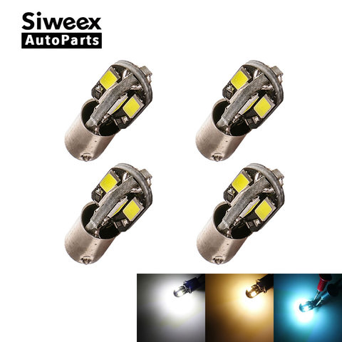 4PCS H6W BAX9S LED Bulbs 8 SMD 5730 Reading Door Side Marker Lights License Plate Lamp for Car Warm White & White DC 12V ► Photo 1/1