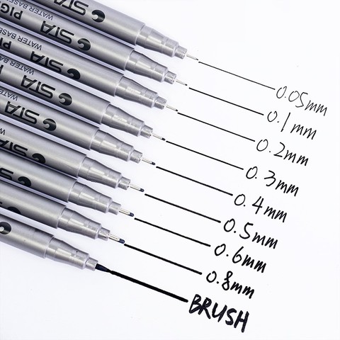 Black Fine Tip Inking Pens Pigment Liner Pen Archival Ink Fineliner for  Illustration Sketching Drawing Comic Manga Writing : .in: Office  Products