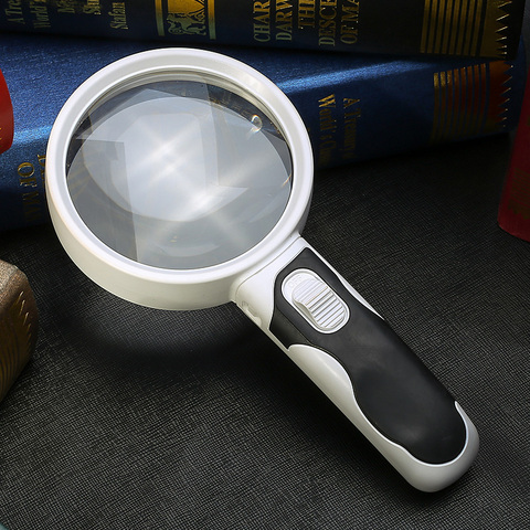 10 Times Lupa Magnifying Glass Loupe Third Hand Magnifier With Backlight LED Lights Fresnel Lens Lamp Reading Repair Magnifiers ► Photo 1/5