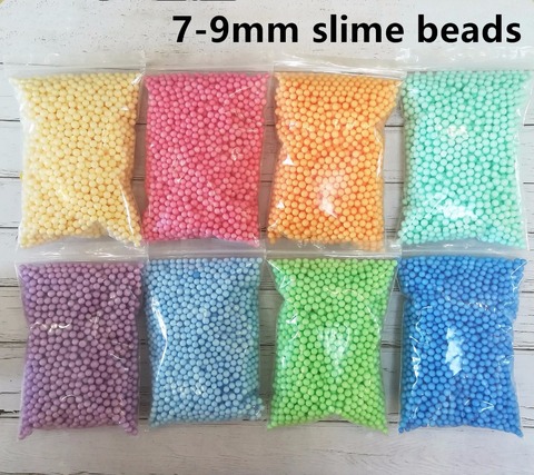 13g/bag 7-9mm No Bleeding Pastel Foam beads Slime Mini Styrofoam Foam Balls for Wedding/Party DIY Decoration Accessories ► Photo 1/6
