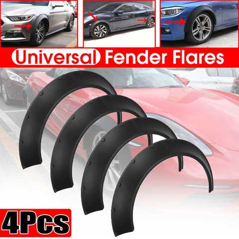 4x Flexible Universal Car Wide For Fender Flares Wheel Arches Extension For BMW F32 F33 F36 E90 E92 E93 For BENZ W205 W204 W203 ► Photo 1/6