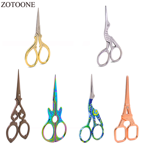 Sewing And Embroidery Vintage Scissors Craft Gold Zigzag Tailor Scissors For Fabric Thread Cutter Tools For Sewing Handicraft E ► Photo 1/6