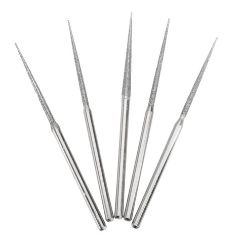 5Pcs Dremel Accesories Mini Drill Diamond Grinding Head 3mm Shank Bur Bit Set Grinding Tool For Dremel Rotary Tool L-fine Tip ► Photo 1/6