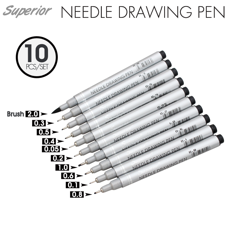 10pcs Promotional Cheap Marker Pen Good Quality Drawing Sketch
