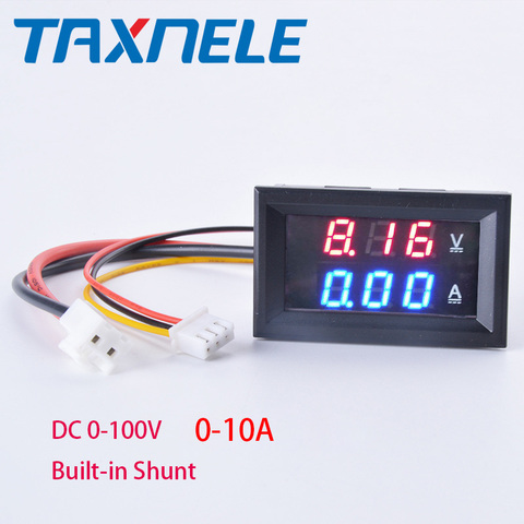 Free Shipping DC Digital Voltage Current Meter LCD DC 0-100V 10A Voltmeter Ammeter Built-in Shunt ► Photo 1/1