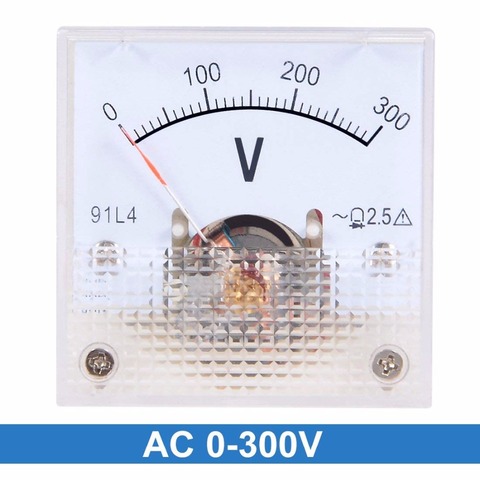 91L4 AC 0-300V 150V 250V 450V Analog Panel Volt Voltage Meter Voltmeter Gauge AC 0-300V ► Photo 1/4