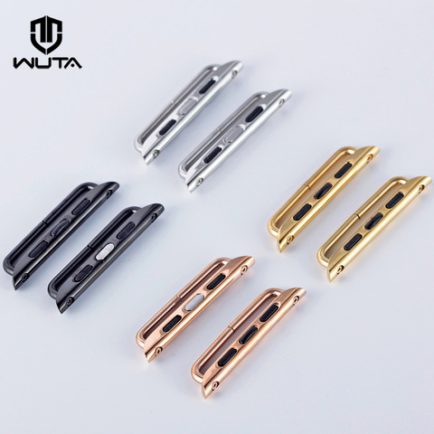 WUTA 1pair Seamless Metal Connector Clasp Buckle Connection Adapter For Apple Watch 38mm/42mm Two Size For Choose ► Photo 1/4