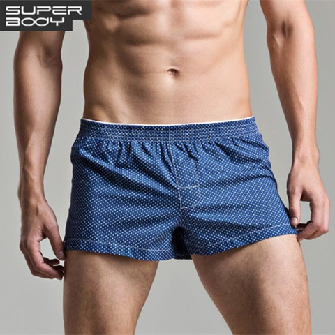 Men's Underwears Boxers Cotton Underpants High Quality Underwear Panties Boxer Shorts Plaid Point Soft Comfortable Lounge Loose ► Photo 1/6