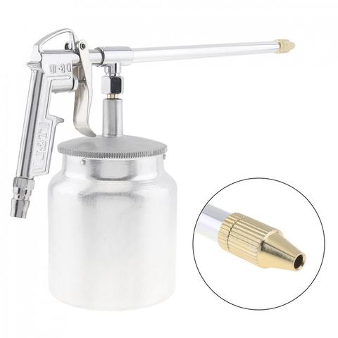 Easy to operate Silver Pot Type Pneumatic Spray Gun with 6mm Nozzle Caliber and Aluminum Pot for Furniture / Factory Facilities ► Photo 1/6