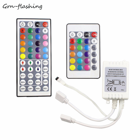 RGB LED Controller 24 key / 44 Key Dual Output Port Connectors DC12V IR Remote Controller for 5050 3528/2835 RGB led strip light ► Photo 1/6