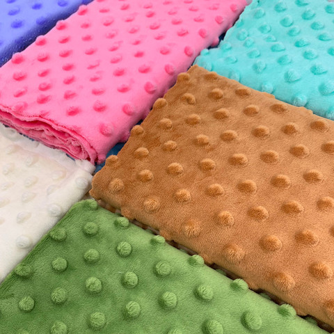 1Pcs 45x45cm 30Colors Super Soft Minky Dot Fabric Handwork Sewing Blanket Toys Material Antipilling Plush Fabric Eco-friendly ► Photo 1/6