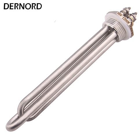 DC 36V 1200W Water Heating Element with 1INCH NPT Screw Immersion Tubular Heater supply by Wind Turbine Generator ► Photo 1/6