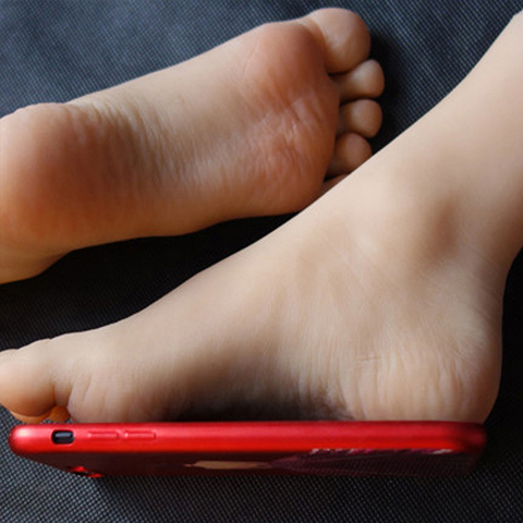 Small female cute 30# Silicone pussy fetish Fake Foot model wheat color F805 ► Photo 1/1
