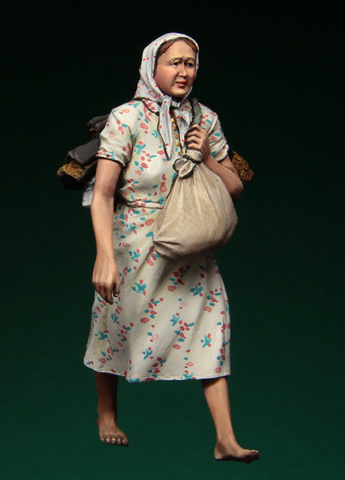 [tuskmodel] 1 35 scale resin model figures kit WW2 Russian refugees lady1 ► Photo 1/1