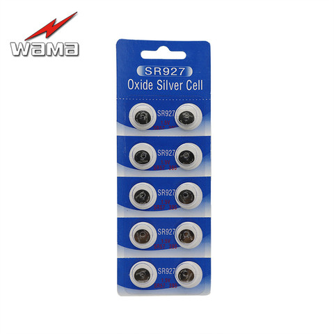 10x Wama SR927 SR927SW LR57 395/399 SR57 Silver Oxide 1.55V Coin Battery Mercury Free High Quality Button Cell Watch Batteries ► Photo 1/4
