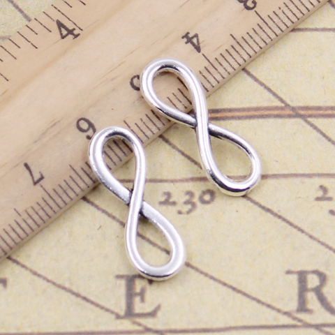 10pcs Charms infinity symbol connectors 23*8mm Tibetan Silver Plated Pendants Antique Jewelry Making DIY Handmade Craft ► Photo 1/2