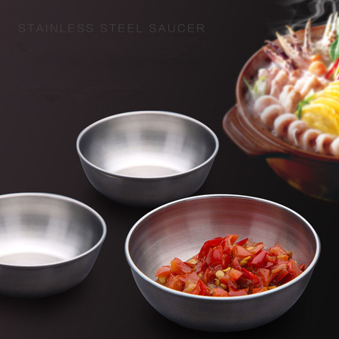 1pc Small Stainless Bowl Soy Sauce Dish Dessert Dish Kitchen Sauce Small Dish Dip Rray Seasoning Dish ► Photo 1/5