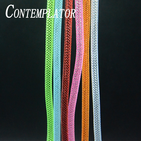 CONTEMPLATOR 6optional colors dia.8mm E-Z braid tubing streamer body 3meter iridescent mylar tube fly fishing synthetic material ► Photo 1/6
