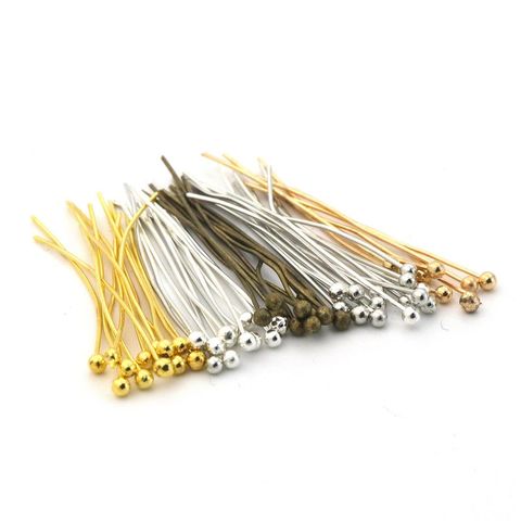 200pcs/lot 25 30 40 50mm Colorful Metal Ball Head Pins Needles For Jewelry Findling Making Diy HandWork Accessories Wholesale ► Photo 1/6