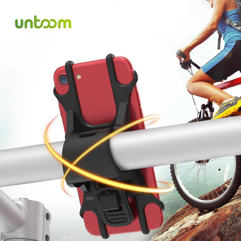 Untoom Bike Phone Holder for iPhone X Xs Max 8 Samsung S8 S7 Silicone Bicycle Handlebar Stroller Mount for 4-6 inch Mobile Phone ► Photo 1/6
