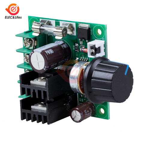12V 24V 36V 10A PWM DC Motor Speed Controller with Knob Switch Adjustable Dimming Dimmer Module 400W motors Governor controller ► Photo 1/6