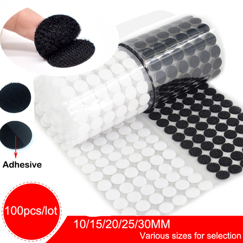 100Pairs Dots Hooks and Loops Strong Self Adhesive Fastener Tape Dots Glue Magic Sticker for Double Sided Sewing10/15/20/25/30mm ► Photo 1/6