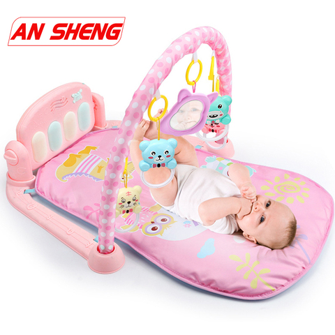 NEW 3 in 1 Baby Play Mat Baby Gym Toys Soft Lighting Rattles Musical Toys For Babies Educational Toys Play Piano Gym Baby Gifts ► Photo 1/6
