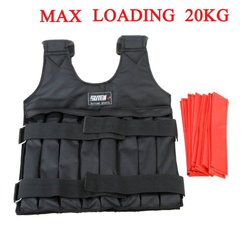 20/50 Kg Loading Weight Vest For Boxing Weight Training Workout Fitness Gym Equipment Adjustable Waistcoat Jacket Sand Clothing ► Photo 1/6