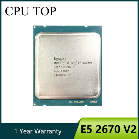 Intel xeon E5 2670 v2 SR1A7 2.5GHz 25M 10-CORES 115W LGA2011 Server CPU Processor ► Photo 1/2