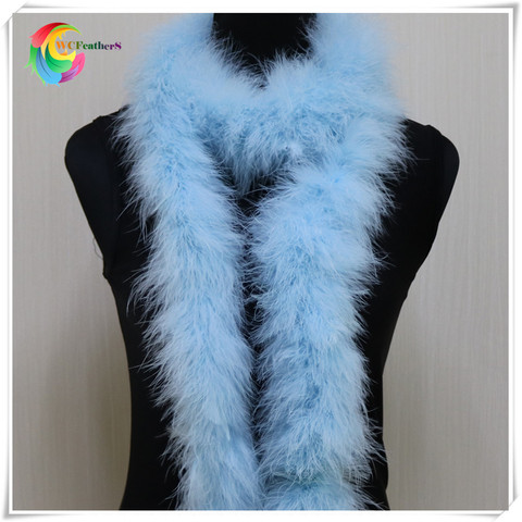 2Meters 50g Fluffy Dyed Blue Turkey Feather Boa Marabou Feathers for Crafts Party/Carnival Costumes/Party Boa Decoration ► Photo 1/6