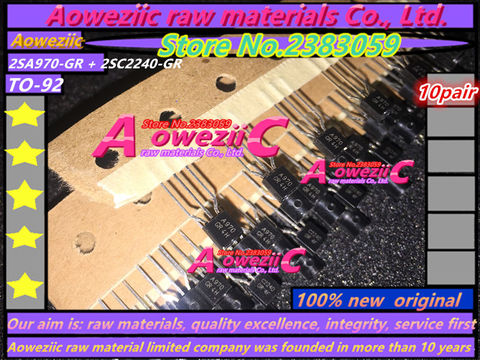 Aoweziic 100% new  original  2SA970-GR 2SC2240-GR  2SA970  2SC2240  A970 C2240 TO-92  GR audio low noise triode (1/pair) ► Photo 1/1