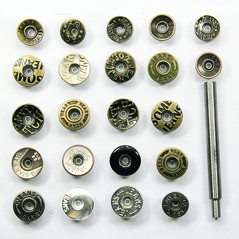 50 sets per package .Jeans buckle. Buttons. Men and women buttons. Metal buckle. Buttons, Buy button send installation tools ► Photo 1/2