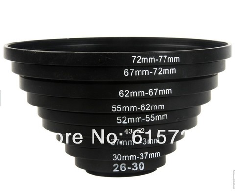 49-52mm 52-55mm 55-58mm 58-62mm 62-67mm 67-72mm 72-77mm 77-82mm Metal Step Up Rings Lens Adapter Filter Set ► Photo 1/1