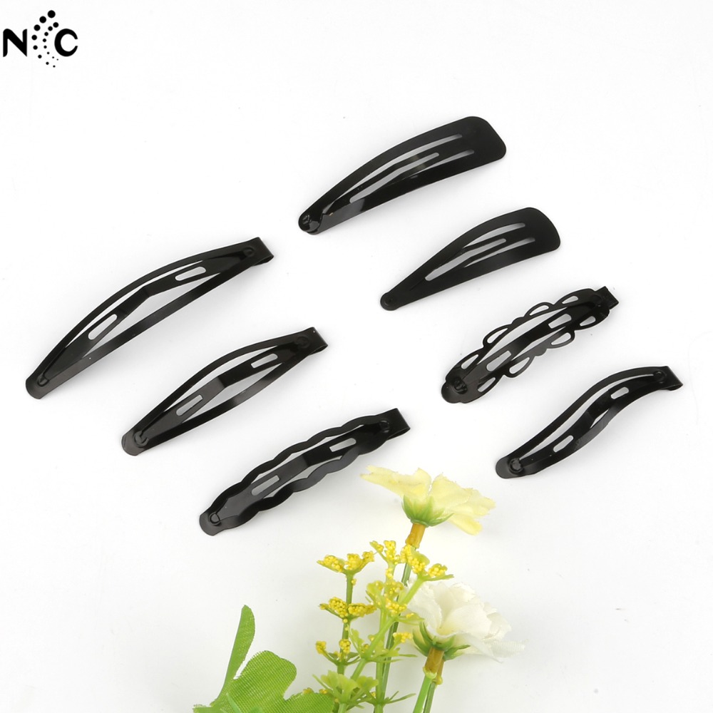 Black Hair Clip Set For Women Invisible Wave Hairgrip Barrette