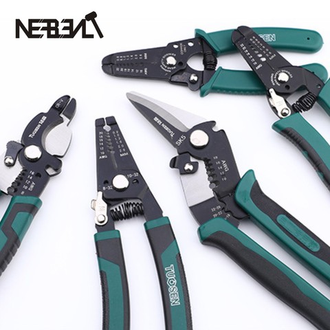 TUOSEN Wire Stripper Decrustation Pliers Multi tool Repair Tool Pliers Cable Wire Stripping Pliers Crimping Pliers Combination ► Photo 1/6