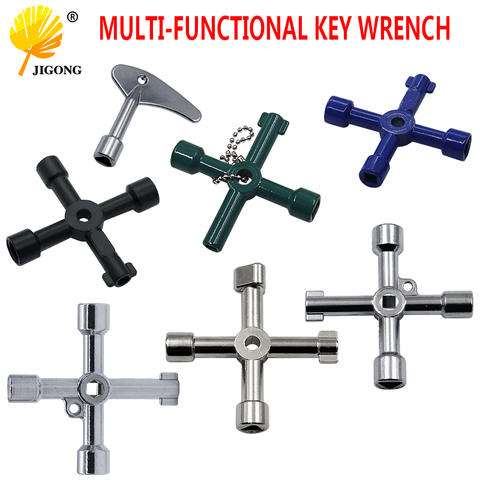 Multifunction 4 Ways Universal Triangle Wrench Key Plumber Keys Triangle For Gas Electric Meter Cabinets Bleed Radiators ► Photo 1/6