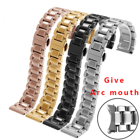 Stainless steel watch bands 12mm 14mm 15mm 16mm 17mm 18mm 20mm 21mm 22mm 23mm rose gold metal strap for Tissot ► Photo 1/5