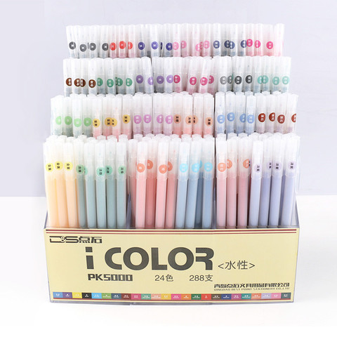 12/24/36 Colors Fiber Art Marker Pen Watercolor Water Based 0.3MM Fine Pen Painting Brush Drawing School Supplies ► Photo 1/6