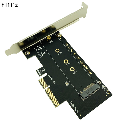 Socket M key M.2 NVMe SSD to PCIe Adapter Card Support PCI Express 3.0 x4 2230 2242 2260 2280 Size M.2 SSD FULL SPEED Riser Card ► Photo 1/6