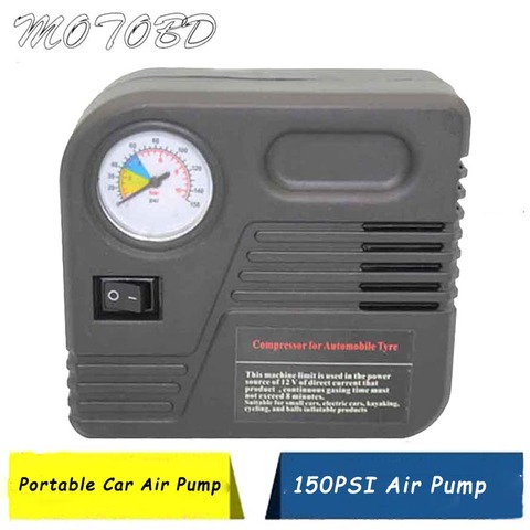 Portable Car Air Pump Auto Electric Air Compressor Tire Inflator 12V 60W With Car Jump Starter Connector 150PSI ► Photo 1/1