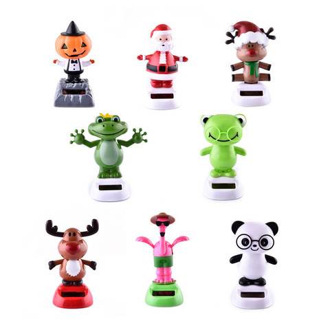 Solar Power Shaking Head Panda Frog Shake Head Cute Animals Toys For Car Interior Ornaments Car-Styling ► Photo 1/6