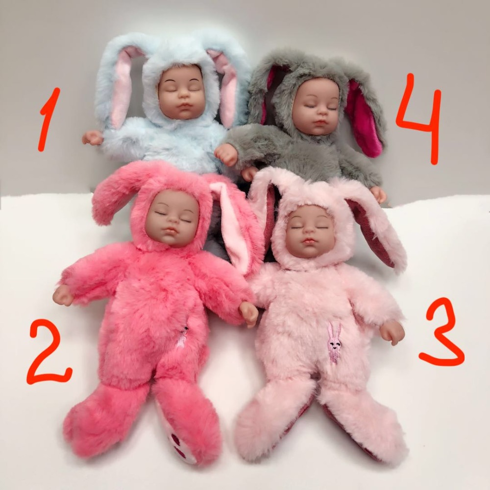 Mishatoys Baby Sleeping Rabbit 25 cm Plush Doll gift new year Birthday for girls and boys lol dolls shipping from russia ► Photo 1/6
