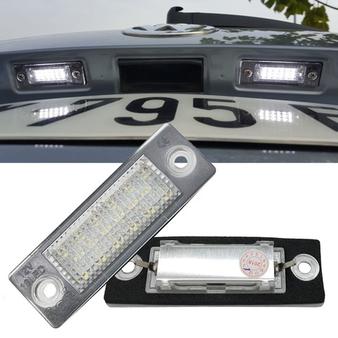 2Pc Car 18 LED Number License Plate Light Lamp No Error For VW Touran Passat Cimousint B5.5 SKODA Superb 1 3U B5 Car Accessories ► Photo 1/6