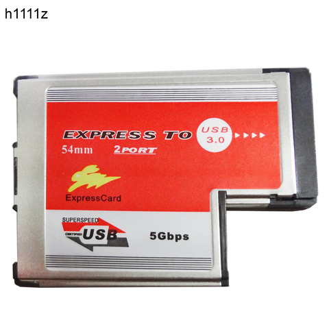 2 Dual Ports USB 3.0 HUB Express Card ExpressCard 54mm Hidden Inside USB3.0 Adapter ASMedia ASM1042 Chip For Laptop Notebook NEW ► Photo 1/6