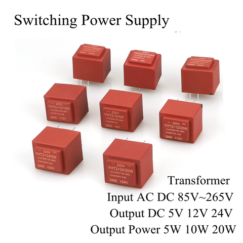 Switching Power Supply Module Transformer Input AC DC 85V~265V Output DC 5V 12V 24V Maximum Output 5W 10W 20W ► Photo 1/6