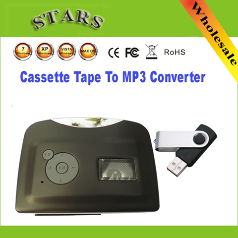 Mini Protable USB cassette Magnetic tape to mp3 USB Flash Driver converter player for capture recorder,Wholesale Free Shipping ► Photo 1/6