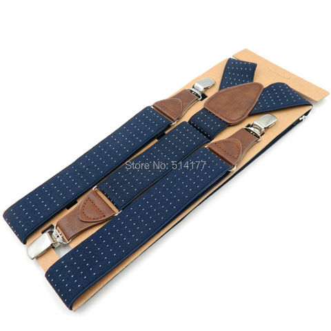 Men's Suspenders 3 clips leather braces adult suspensorio  tirantes hombre father bretelles Grandfather gifts ► Photo 1/6